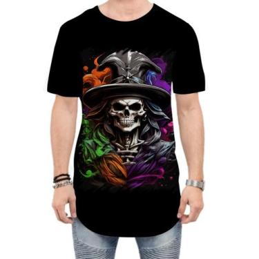 Imagem de Camiseta Longline Mago Caveira Trevas Magia 9 - Kasubeck Store®, G