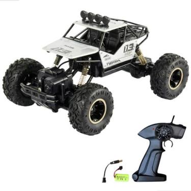 Imagem de Carrinho Controle Remoto 4x4 Recarregável Rock Crawler Off - HK9, Cinz
