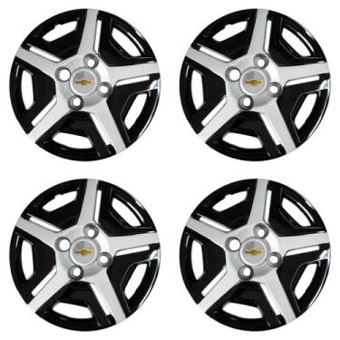 Imagem de Jogo 4 Calota 13 Preto e Prata Corsa Classic Celta Prisma E - Garagem 