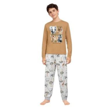 Imagem de Pijama Manga Longa Juvenil Menino Animais Kyly-Masculino