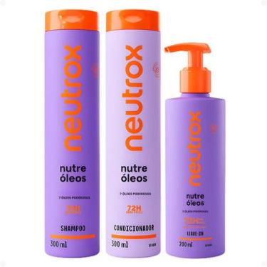 Imagem de Kit Neutrox Nutre Óleos: Shampoo, Condicionador 300ml e Leave-in Capil