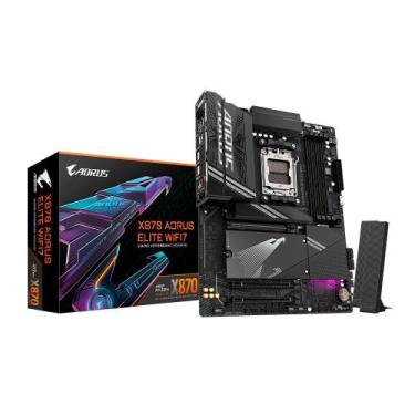 Imagem de Placa Mãe Gigabyte X870 AORUS ELITE WIFI7, AMD AM5, ATX, DDR5, RGB, Wi