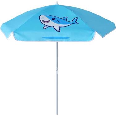 Imagem de Guarda-chuva AMMSUN 47" Kids Beach Shark Print UV Shade