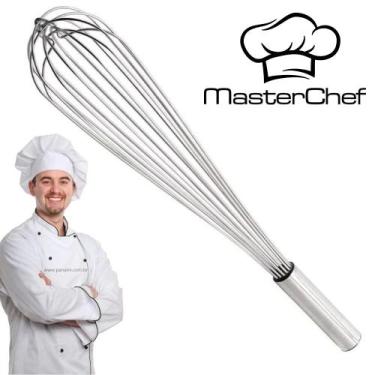 Imagem de Fue Gigante Batedor de Claras Ovos Massa Profissional Grande 31cm Aço 