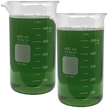 Imagem de PYREX 1060-600, 600ml Tall Form Berzelius Beaker, Single Scale, Graduated (Pack of 2)