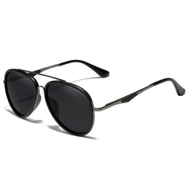 Imagem de Óculos de Sol Masculino Clássico Piloto Polarizado com Proteção Uv400