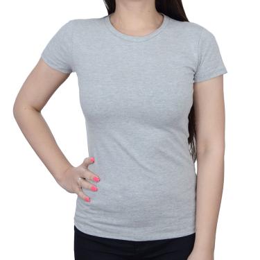 Imagem de Camiseta Feminina Lunender Cotton Cinza Mescla - 00019