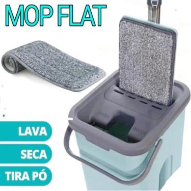 Imagem de Mop Lava E Seca Flash Esfregão Flat Limpeza Chão Cozinha  Comércio Lim