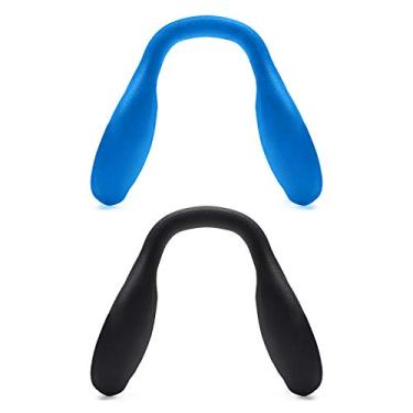 Imagem de Protetor nasal de reposição Mryok para óculos de sol Oakley Targetline – Opções, Sky Blue & Black, One Size