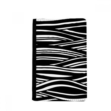 Imagem de Woodcut Painting Wave Texture Porta-passaporte Notecase Burse Carteira porta-cartões