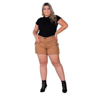 Imagem de Shorts Plus Size Feminino Cargo 48 Ao 54 - Razon - 1082 - Razon Jeans