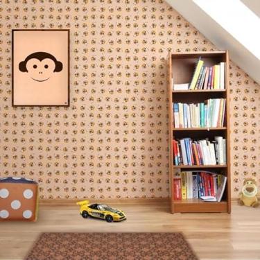 Imagem de Papel de Parede Infantil Abelhas e Pote de Mel