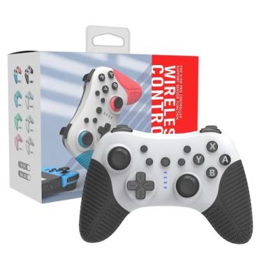 Imagem de Controle Sem Fio Pro Turbo Para Nintendo Switch IOS Android PC Bluetooth Preto+Branco