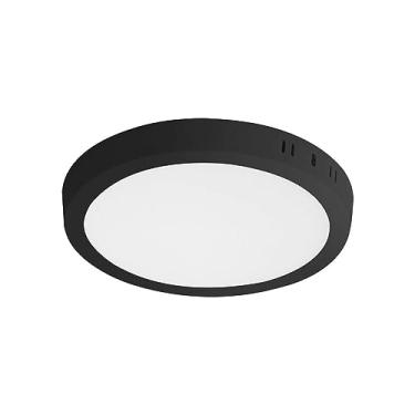 Imagem de Painel Led 18w Redondo Sobrepor 4000k Lux Taschibra Preto