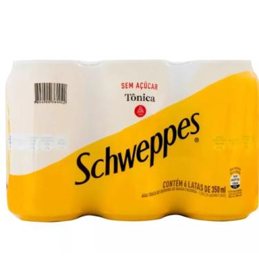 Imagem de Pack de Schweppes Tônica Sem Açúcar 350ml 6 unidades
