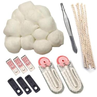 Imagem de OLDENDO Kit de reparo universal de peças inferiores de isqueiro para acessórios de isqueiro de fluido a gasolina (pedra de sílex, algodão, pavio, almofada de feltro de algodão e almofada de feltro de