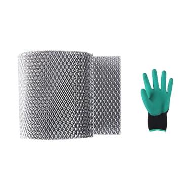 Imagem de Rolo de malha de alumínio de 15,24 cm x 7,62 m, protetores de folhas para calhas e calhas de tela, protetor de calha de chuva, protetor de calha.