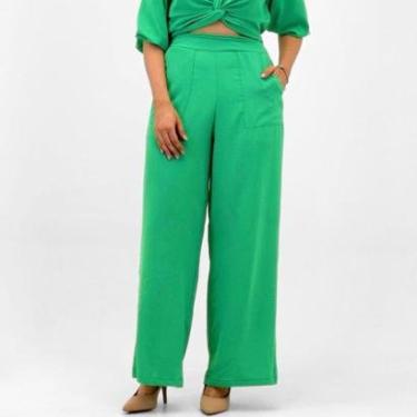 Imagem de Calça Dink Pantalona em Tecido com Bolso Feminina-Feminino