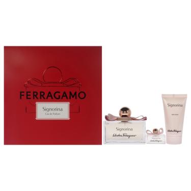 Imagem de Perfume Salvatore Ferragamo Signorina edp 100ml, conjunto de presente de 3 peças