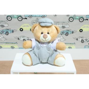 Imagem de URSO DE PELUCIA TEDDE 12 CM - MACACÃO (CINZA LISO)