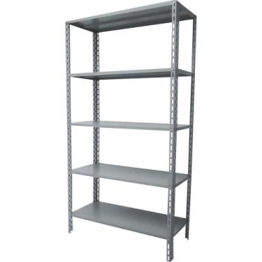 Imagem de Estante de Aço Pesada 5 Prateleiras Cinza - Amapá