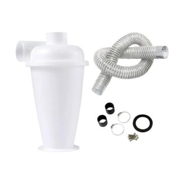 Imagem de YWJLQH Coletor de Pó Ciclone Ferramenta de Remoção de Pó com Mangueira de Duto de Sucção Acessórios de Aspirador de Pó Portáteis Resistentes para Marcenaria, com mangueira 3M