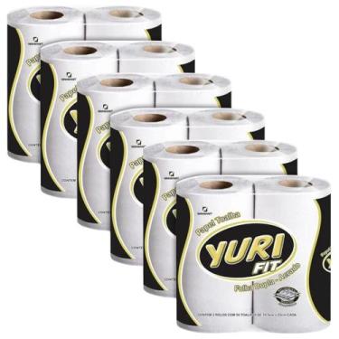 Imagem de Papel Toalha Yuri Fit Folha Dupla-Aerado 12 rolos com 50 Folhas cada