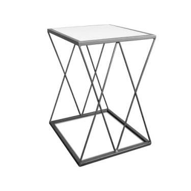 Imagem de Mesinha Lateral Alta Moderna p/ Decoração Sala Quarto Colima - Loja da