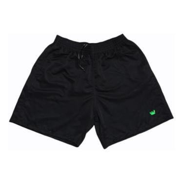 Imagem de Short Moda Praia Relaxado Plus Size Tactel Liso Masculino Tamanhos Gra