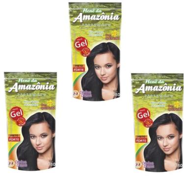 Imagem de Hene em gel amazonia 180gr pouch preto forte (preto azulado) - DIVINA 