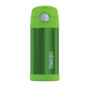 Imagem de Garrafa Garrafinha Térmica Infantil Thermos 355Ml Verde