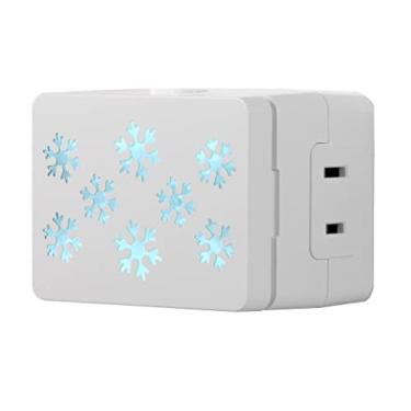 Imagem de Philips Iluminação digital de conexão interna, porta de floco de neve, LEDs que mudam de cor, 2 ligar/desligar, ciclo de 24 horas, temporizador de tomada – SPC1247AT/27, branco