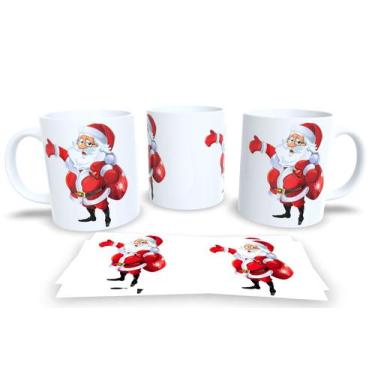 Imagem de Canecas de Porcelana Personalizadas Papai Noel 3 - Estampa Sublimada, 