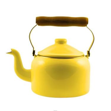 Imagem de Chaleira Tradicional 16 Esmaltada Amarela - 1800 ml - Ewel