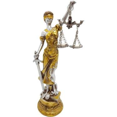 Imagem de Estátua Dama Da Justiça Têmis Deusa Símbolo Direito 20cm - Flash