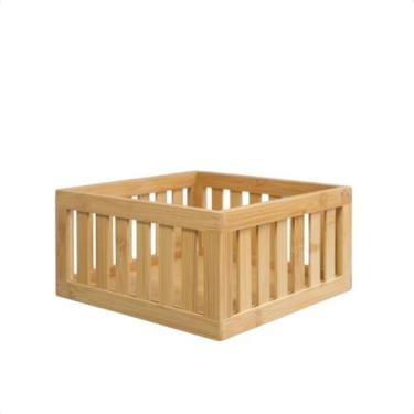 Imagem de ORG03460NAT-Cesto Vazado de Bambu Oikos Organizador 24cm Quadrado