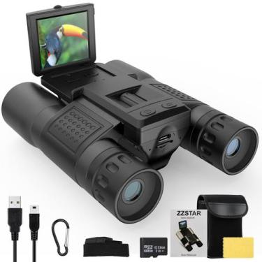 Imagem de Binóculos ZZSTAR 12x32 com câmera 5MP 1080P Vídeo 32GB SD
