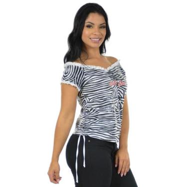 Imagem de Blusa ciganinha poli  viscose fenomenal(sem elasticidade), Branco c, P