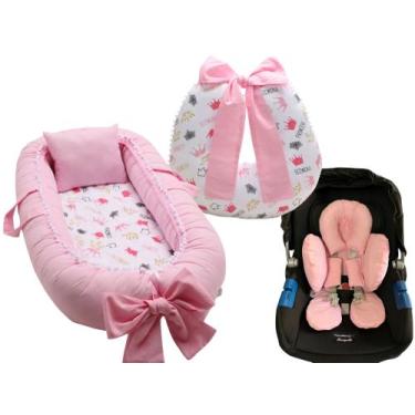 Imagem de Almofada Amamentação + Ninho Redutor Princess + Redutor Bebê Conforto 
