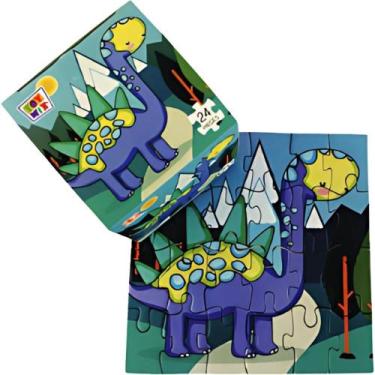 Imagem de QUEBRA-CABEÇA Cartonado Petit Dino 24 Peças - 14X14CM - Toy MIX