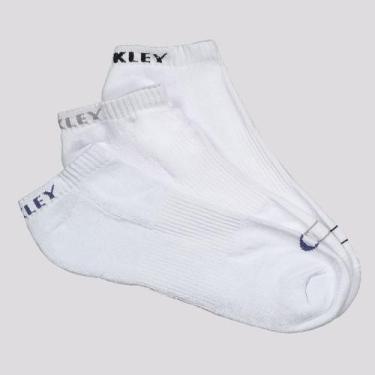 Imagem de Kit Meia Oakley Show 3 Pares Branca, 34-38