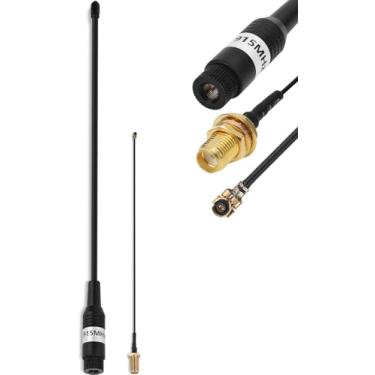 Imagem de Antena LoRa Meshtastic 915MHz 10dBi Ganho - Chicote macio de longo alcance com conector macho SMA + cabo de extensão IPEX de 15 cm para placa de desenvolvimento Meshtastic LoRa Maker ESP32 V3 (versão