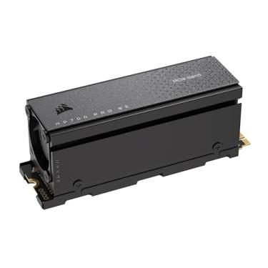 Imagem de Corsair MP700 PRO SE com refrigerador de ar 2 TB PCIe 5.0 x4 NVMe 2.0 M.2 SSD M.2 2280 - Leitura sequencial de até 14.000 MB/s - 3D TLC NAND de alta densidade - Preto