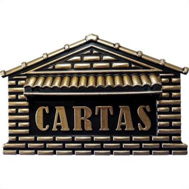 Imagem de Caixa Carta Real Plastico''Casinha''N04P Ouro Media 65