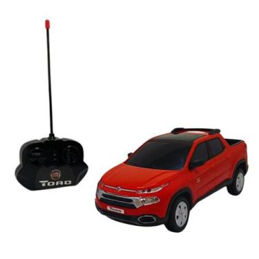 Imagem de Carrinho De Controle Remoto Fiat Toro Recarregável  Cks, Vermelho