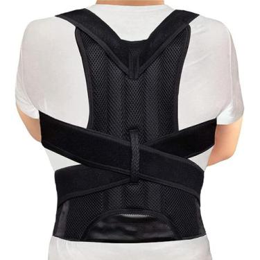 Imagem de Corretor de Postura WONFAST Ajustável - Alisador de Costas Preto