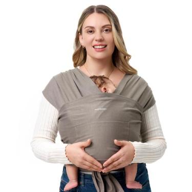 Imagem de Porta-Embrulhos para Bebês Momcozy Easy Wear - Leve e Marrom