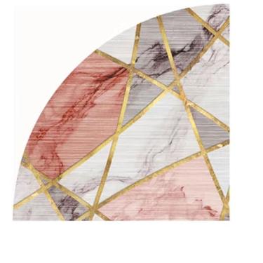 Imagem de Tapete de canto de área de um quarto de círculo, tapete decorativo fofo para sala de estar, tapetes de quarto, tapete de pelúcia, tapete de entrada macio, 1 peça, tapete J, 120x120cm