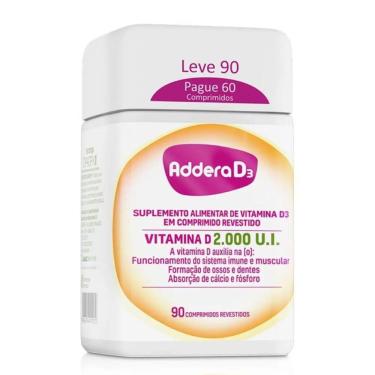 Imagem de Vitamina D Addera D3 2.000UI 90 Comprimidos Revestidos