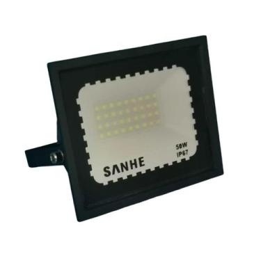 Imagem de Refletor  Led branco frio Holofote  50w Bivolt Prova D'água Ip66 6oook